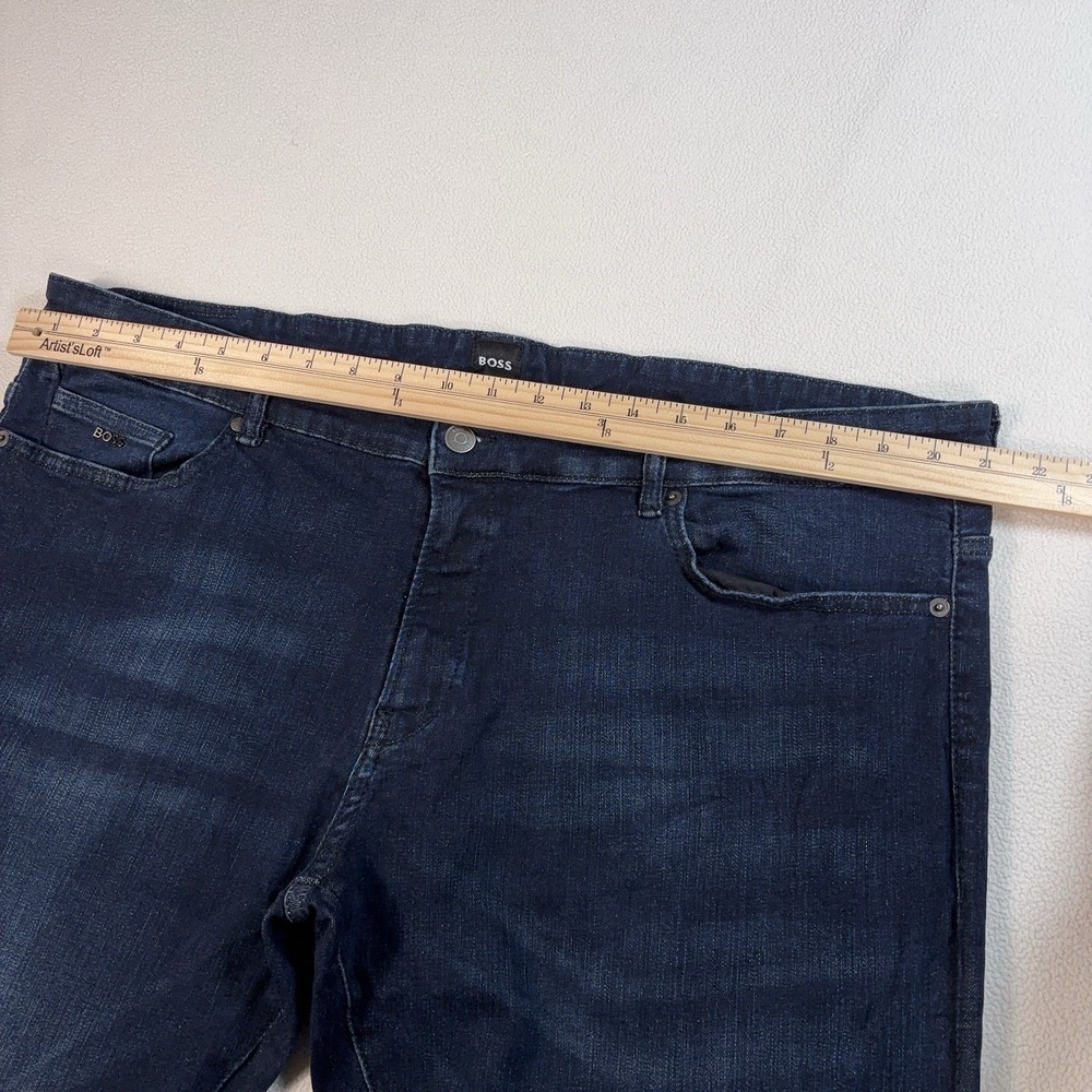 Boss Delaware 3-1 Slim Fit Jeans Men's 42x34 Blue Stretch Tapered Denim - Picture 9 of 16